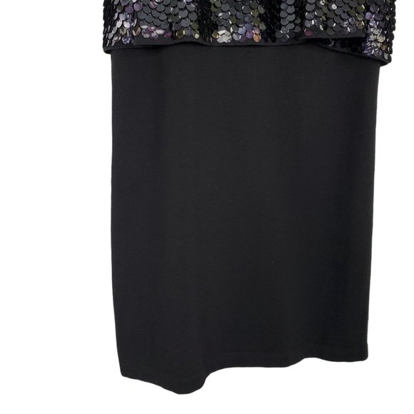 H&M Conscious Collection Size 10 Dress Mini Racerback Knit Purple Sequin Bodycon - Picture 6 of 7